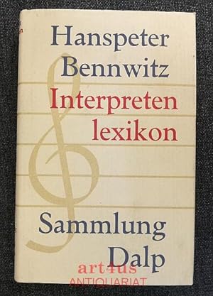 Bild des Verkufers fr Interpretenlexikon der Instrumentalmusik. Sammlung Dalp ; 93 zum Verkauf von art4us - Antiquariat
