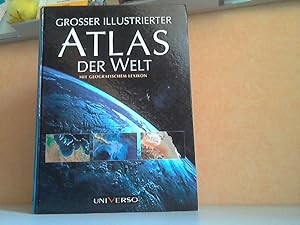 Grosser illustrierter Atlas der Welt, mit geografischem Lexikon