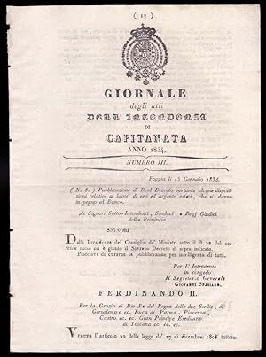 Giornale degli atti dell'Intendenza di Capitanata III