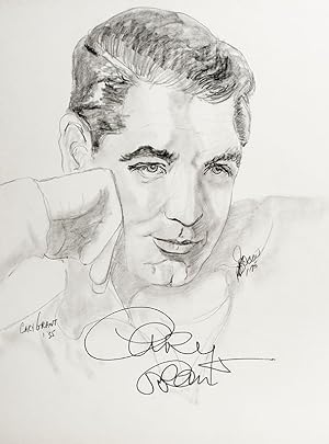 Bild des Verkufers fr Cary Grant Signed Sketch. zum Verkauf von Raptis Rare Books