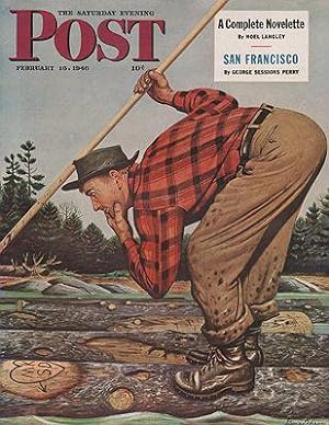 ORIG VINTAGE MAGAZINE COVER/ SATURDAY EVENING POST - FEBRUARY 16 1946