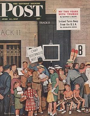ORIG VINTAGE MAGAZINE COVER/ SATURDAY EVENING POST - JUNE 21 1947