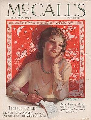 ORIG VINTAGE MAGAZINE COVER/ McCALL'S - DECEMBER 1929