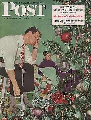ORIG VINTAGE MAGAZINE COVER/ SATURDAY EVENING POST - DECEMBER 24 1949