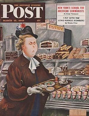 ORIG VINTAGE MAGAZINE COVER/ SATURDAY EVENING POST - MARCH 12 1949
