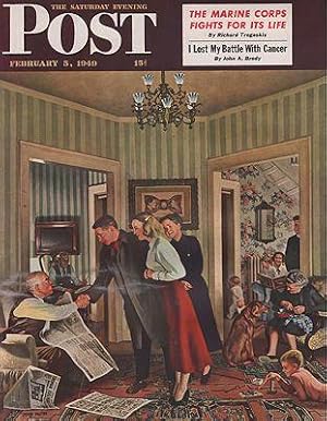 ORIG VINTAGE MAGAZINE COVER/ SATURDAY EVENING POST - FEBRUARY 5 1949