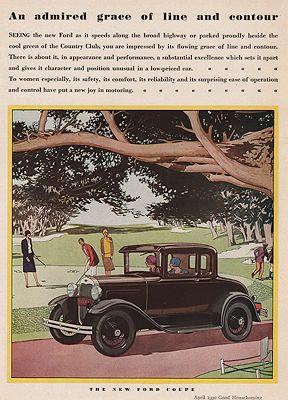 ORIG VINTAGE MAGAZINE AD/ 1930 FORD COUPE CAR AD