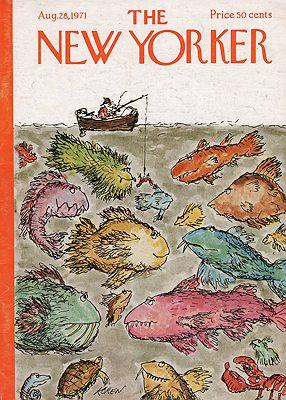 ORIG VINTAGE MAGAZINE COVER/ THE NEW YORKER - AUGUST 28 1971