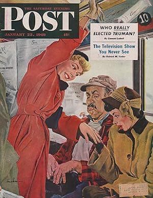 ORIG VINTAGE MAGAZINE COVER/ SATURDAY EVENING POST - JANUARY 22 1949