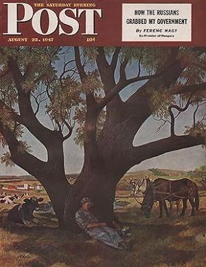 ORIG VINTAGE MAGAZINE COVER/ SATURDAY EVENING POST - AUGUST 23 1947