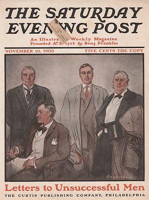 ORIG VINTAGE MAGAZINE COVER/ SATURDAY EVENING POST - NOVEMBER 10 1906