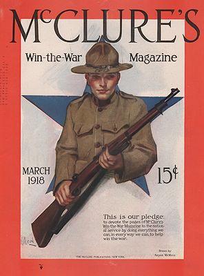 Seller image for ORIG VINTAGE MAGAZINE COVER/ MCCLURE'S - MARCH 1918 for sale by Monroe Street Books