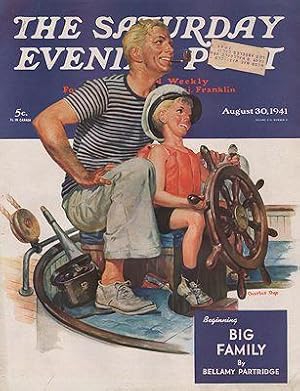 ORIG VINTAGE MAGAZINE COVER/ SATURDAY EVENING POST - AUGUST 30 1941