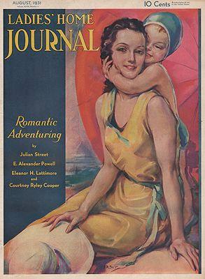 ORIG VINTAGE MAGAZINE COVER/ LADIES HOME JOURNAL - AUGUST 1931