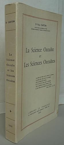 La science occulte et les sciences occultes