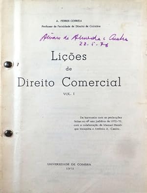 LIÇÕES DE DIREITO COMERCIAL. [VOLS. I E II]