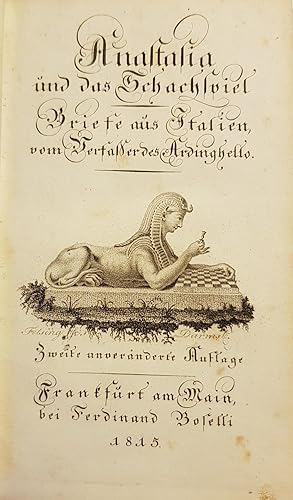 Bild des Verkufers fr Anastasia und das Schachspiel. Briefe aus Italien, vom Verfasser des Ardinghello. Zweite unvernderte Auflage. 2 Bnde. Mit zwei gest. Titeln. zum Verkauf von Antiquariat Heuberger (VDA / ILAB)