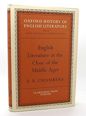 Immagine del venditore per ENGLISH LITERATURE AT THE CLOSE OF THE MIDDLE AGES The Oxford History of English Literature venduto da Rare Book Cellar