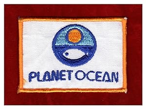 Vintage Planet Ocean Embroidered Souvenir Patch, circa 1978. Rectangular Shape. Ephemera