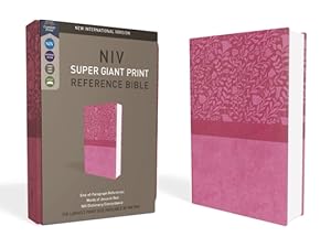 Seller image for NIV, Super Giant Print Reference Bible, Giant Print, Imitation Leather, Pink, Red Letter Edition (Leather / Fine Binding) for sale by BargainBookStores