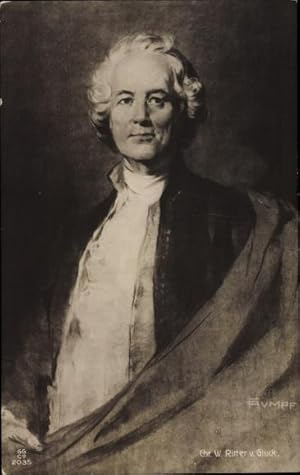 Bild des Verkufers fr Knstler Ansichtskarte / Postkarte Rumpf, Christoph Willibald Ritter von Gluck, Komponist, Portrait zum Verkauf von akpool GmbH