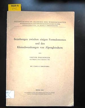 Bild des Verkufers fr Beziehungen zwischen einigen Formelementen und den Kleinschwankungen von Alpengletschern. zum Verkauf von Augusta-Antiquariat GbR