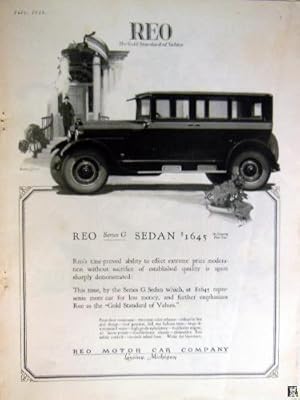 Antigua Publicidad Hoja Revista - Advertising Old Sheet Magazine : REO SEDAN