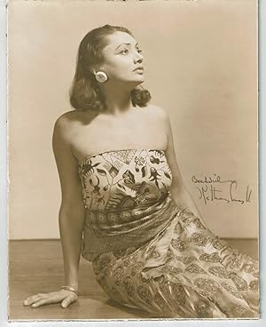 AN ORIGINAL SEPIA-TONED MATTE-FINISH PHOTOGRAPH SIGNED by "The First Lady of the Theater" America...