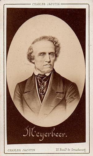 Giacomo Meyerbeer (1791-1864) - Pianist Komponist composer Portrait CDV Foto Photo vintage