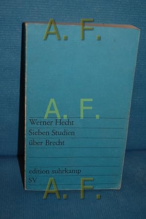 Bild des Verkufers fr Sieben Studien ber Brecht Werner Hecht / edition suhrkamp , 570 zum Verkauf von Antiquarische Fundgrube e.U.