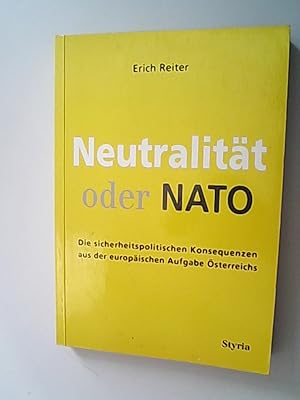 Bild des Verkufers fr Neutralitt oder NATO zum Verkauf von Antiquariat Bookfarm