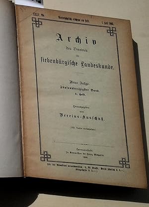 Archiv des Vereins für Siebenbürgische Landeskunde. - Neue Folge, 35. Bd. / 1908. (+ Jahresberich...