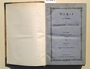 Archiv des Vereins für Siebenbürgische Landeskunde. - Neue Folge, 10. Bd. / 1872.