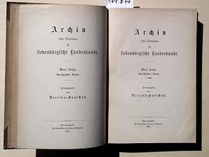 Archiv des Vereins für Siebenbürgische Landeskunde. - Neue Folge, 30. Bd. / 1901-02. (+ Jahresber...