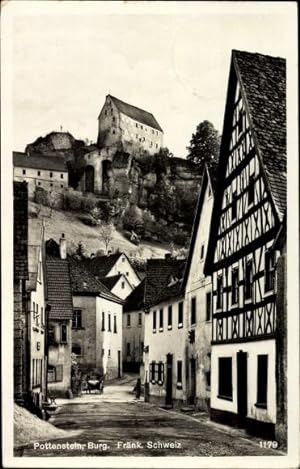 Image du vendeur pour Ansichtskarte / Postkarte Pottenstein in Oberfranken, Frnkische Schweiz, Blick auf Burg mis en vente par akpool GmbH