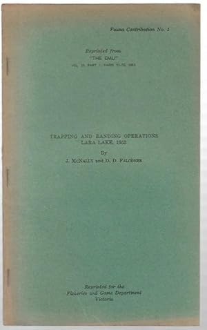Imagen del vendedor de Trapping and Banding Operations, Lara Lake, 1953. Fauna Contribution No. 1. Reprinted from "The Emu", Vol. 53, Part 1, Pages 51-70, 1953. a la venta por City Basement Books