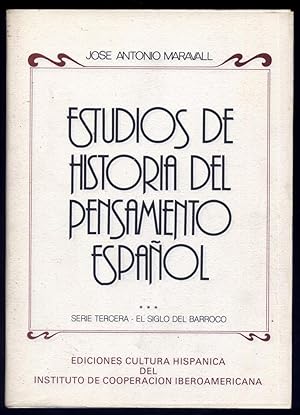 Imagen del vendedor de Estudios de Historia del Pensamiento Espaol. III: El Siglo del Barroco. a la venta por Hesperia Libros