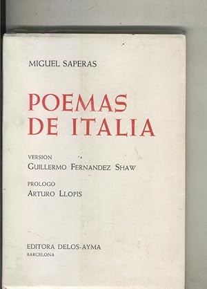 Imagen del vendedor de Poemas de Italia a la venta por El Boletin