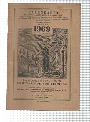 Bild des Verkufers fr Calendario, Religioso,Astronomico y Literario 1969 zum Verkauf von El Boletin