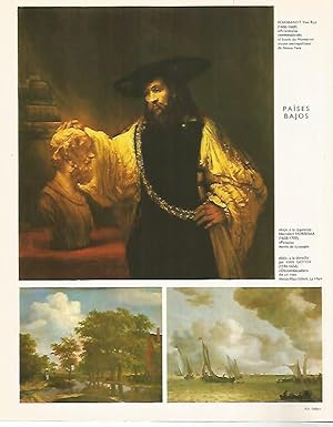 Bild des Verkufers fr LAMINA LAROUSSE 70336: Aristoteles contemplando el busto de Homero por Rembrandt zum Verkauf von EL BOLETIN