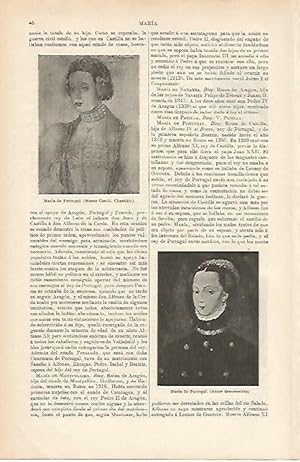 Seller image for LAMINA ESPASA 1073: Retratos de Maria de Portugal for sale by EL BOLETIN