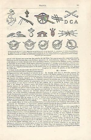 Imagen del vendedor de LAMINA ESPASA 28473: Emblemas del Ejercito de Francia a la venta por EL BOLETIN