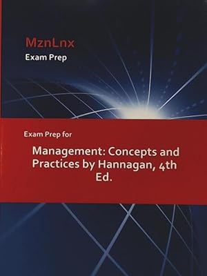 Bild des Verkufers fr Exam Prep for Management: Concepts and Practices by Hannagan, 4th Ed. zum Verkauf von Leserstrahl  (Preise inkl. MwSt.)