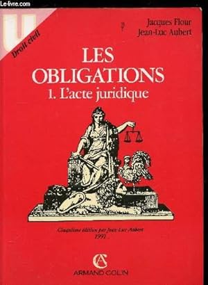 Bild des Verkufers fr Les obligations - 1. L'acte juridique - 2 - Le fait juridique - 2 VOLUMES zum Verkauf von Le-Livre