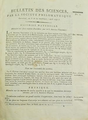 Imagen del vendedor de Bulletin des sciences, par la Socit philomathique de Paris. a la venta por Bonnefoi Livres Anciens