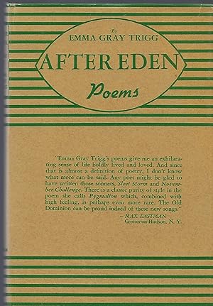 Bild des Verkufers fr AFTER EDEN: POEMS zum Verkauf von Antic Hay Books