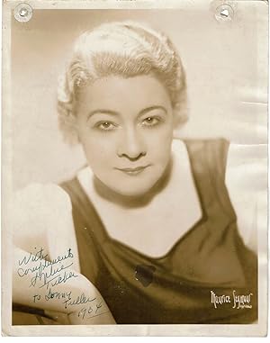 Image du vendeur pour ORIGINAL SIENNA-TONED PHOTOGRAPH of the singer, comedian and actress SOPHIE TUCKER, nicknamed "The Last of the Red Hot Mamas", SIGNED BY HER. mis en vente par Blue Mountain Books & Manuscripts, Ltd.