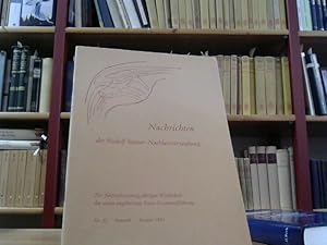 Imagen del vendedor de Nachrichten der Rudolf Steiner-Nachlassverwaltung, spter unter dem Titel: Beitrge zur Rudolf Steiner Gesamtausgabe. Nr. 10 Sommer 1963. Zur fnfundzwandzigjhrigen Wiederkehr der ersten ungekrzten Faust-Gesamtauffhung. a la venta por BuchKaffee Vividus e.K.