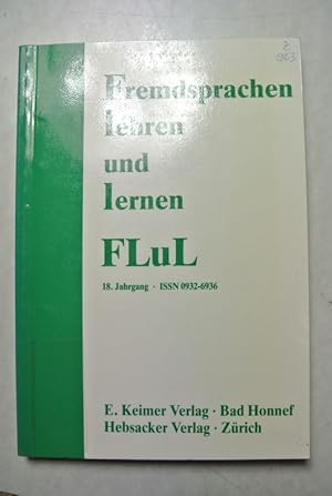 Bild des Verkufers fr Fremdsprachen Lehren und Lernen (FLuL): Thema: Historische Sprachstufen. Jg. 18/1989. zum Verkauf von Antiquariat Bookfarm