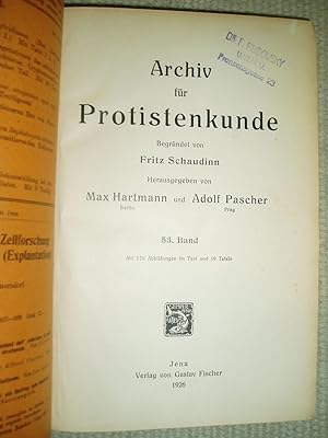 Archiv für Protistenkunde : 53. Band : Heft 1 - 2 - 3 [1925]